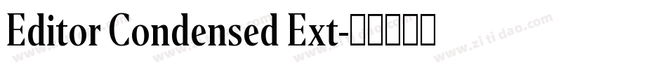Editor Condensed Ext字体转换